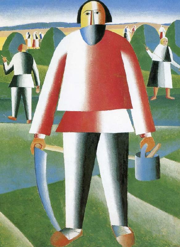 Kasimir Malevich In the grass field Sweden oil painting art